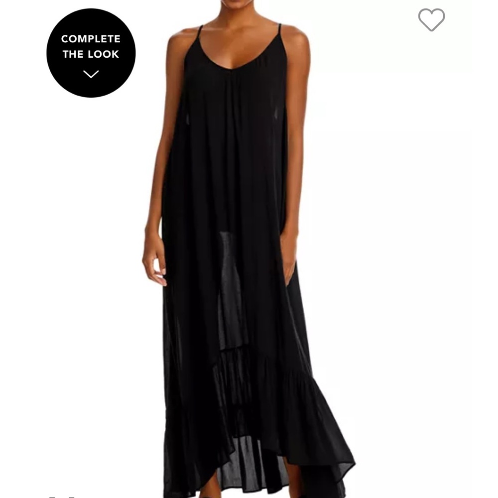 Aqua Elegant Black High-Low Dress